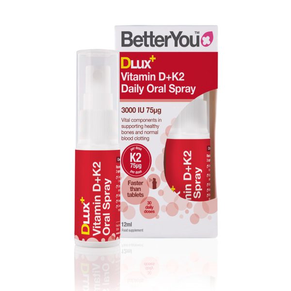 BetterYou DluxPlus Vitamin D+K2 Daily Oral Spray 12ml Online Hot Sale