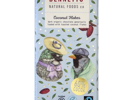 Bennetto Organic Chocolate Bar Coconut Flakes 80g on Sale