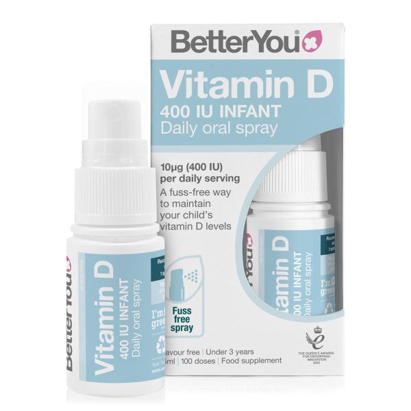 BetterYou DLuxInfant Vit D Oral Spray 15ml 400IU (10ug) of vitamin D3 Sale