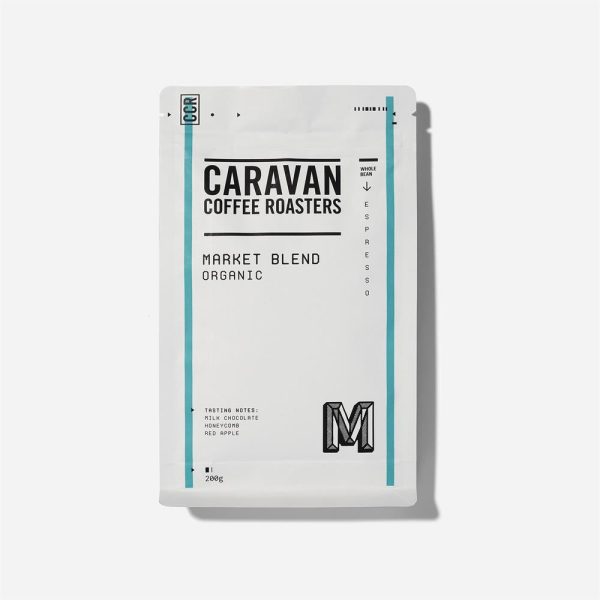 Caravan Coffee Roasters Organic Market Blend Beans 200g Online Sale