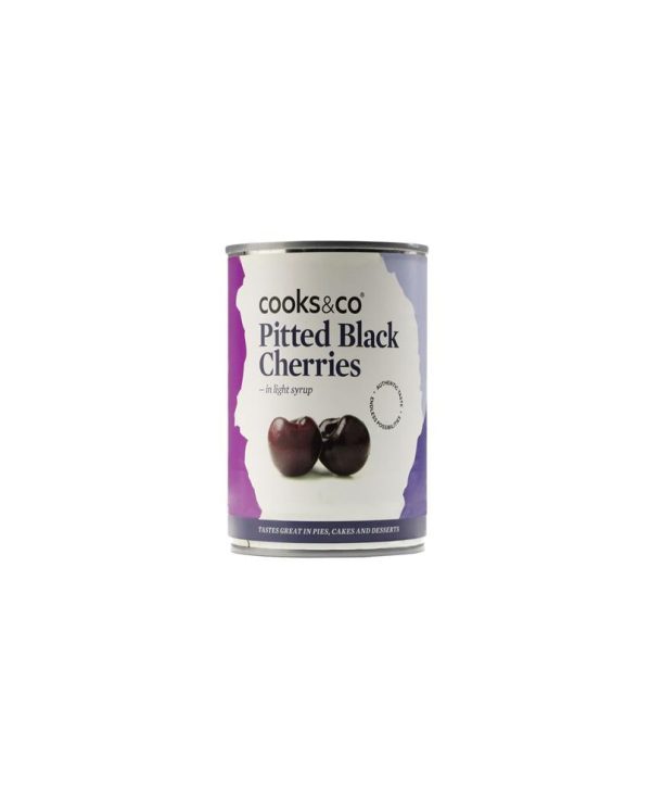 Cooks and Co Pitted Black Cherries in Syrup 425g Online Sale