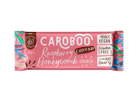 Caroboo Vegan Raspberry & Honeycomb Crunch Bars 32g Online Sale