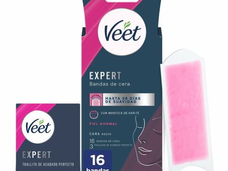 Arcszőrzet Eltávolító Csíkok Veet Expert (16 egység) Online Hot Sale