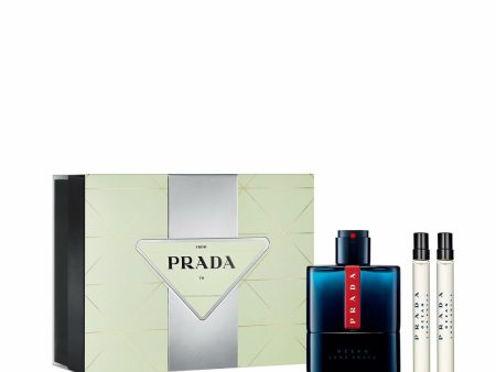 Férfi Parfüm Szett Prada EDT Luna Rossa Ocean 3 Darabok Supply