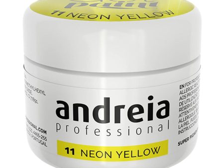 Zselés körömlakk Andreia Gel Paint 4 ml Sárga Neon Online now