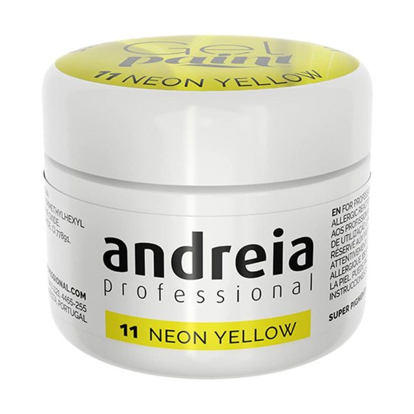 Zselés körömlakk Andreia Gel Paint 4 ml Sárga Neon Online now