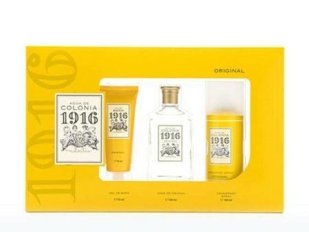 Unisex Parfüm Szett Puig Agua de Colonia 1916 3 Darabok Fashion