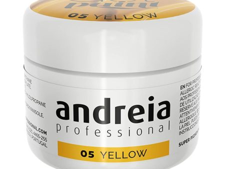 Zselés körömlakk Andreia Gel Paint 4 ml Sárga Nº 05 Online Sale